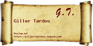 Giller Tardos névjegykártya